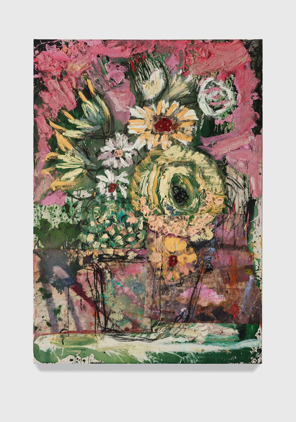 Daniel Crews-Chubb, Flowers 16 (pink green yellow), 2021