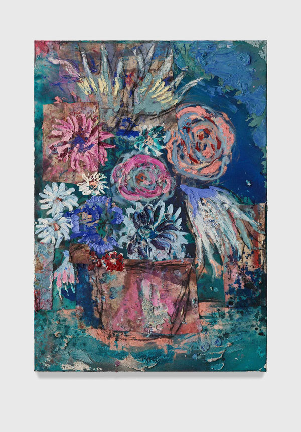 Daniel Crews-Chubb, Flowers 11 (petrol blue), 2021