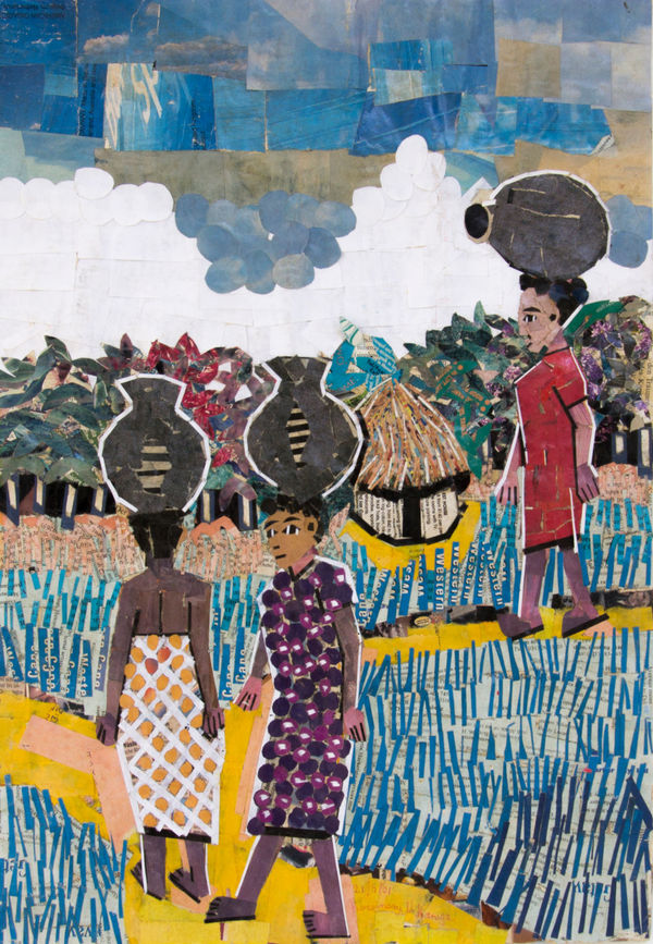 Rosemary Karuga, Three Women Walking, c. 1990s