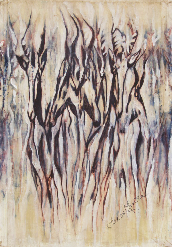 Theresa Musoke, Hartebeest in browns and purple, 1999