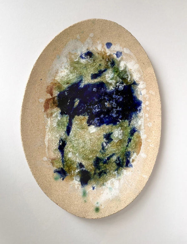 ARD, Oval serving dish with sea glass, 2025