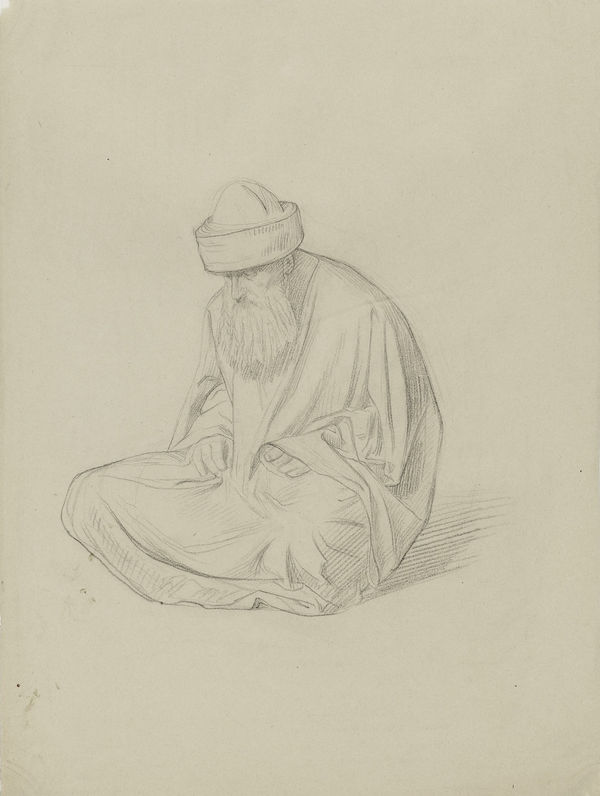 JEAN-LÉON GÉRÔME A seated man in prayer