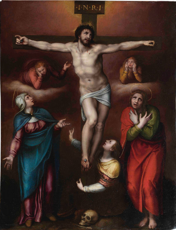 MARCELLO VENUSTI, Christ Crucified with the Madonna, St. John, and Mary Magdalene, after 1550