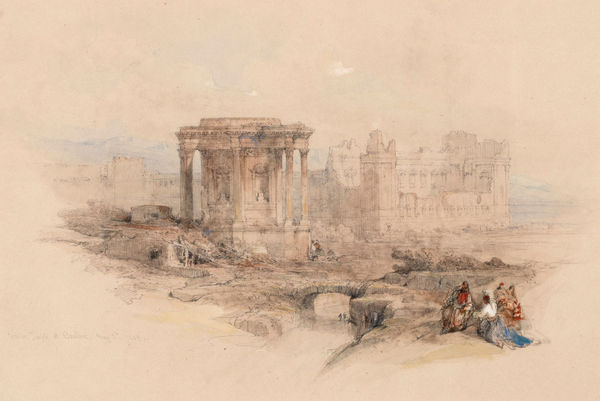 DAVID ROBERTS, Circular Temple at Baalbek, 1839