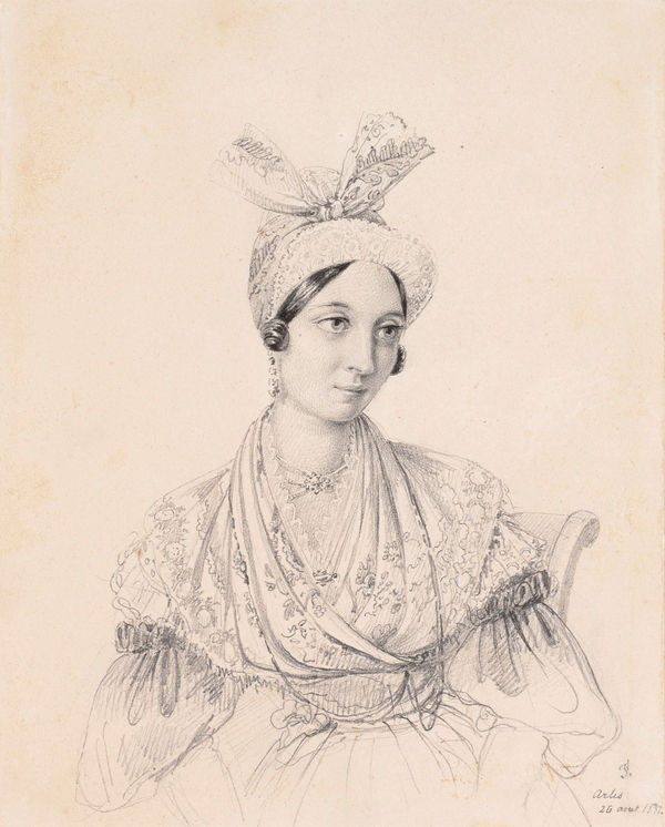 JEAN-BAPTISTE ISABEY, Portrait of an Arlesian, 1837