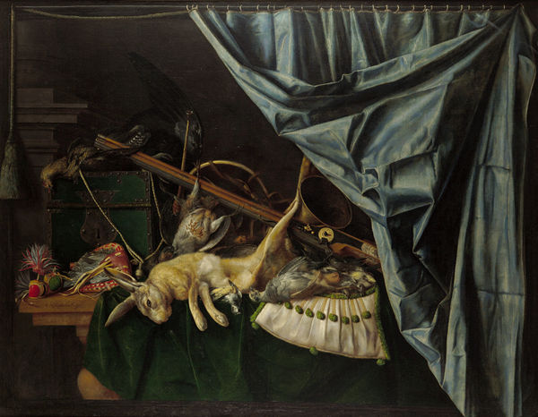 CORNELIS NORBERTUS GYSBRECHTS, After the Falcon Hunt , 1671