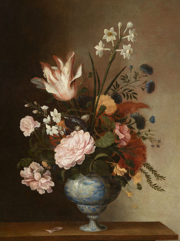 PEDRO DE CAMPROBÍN, Pair of Vases with Flowers, 1667