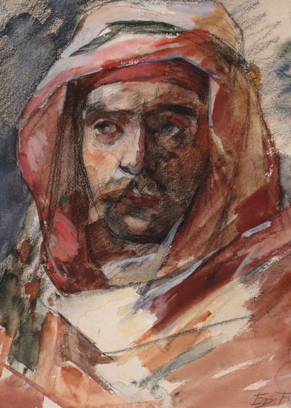 EDUARD FRANKFORT Self-Portrait in Bedouin costume
