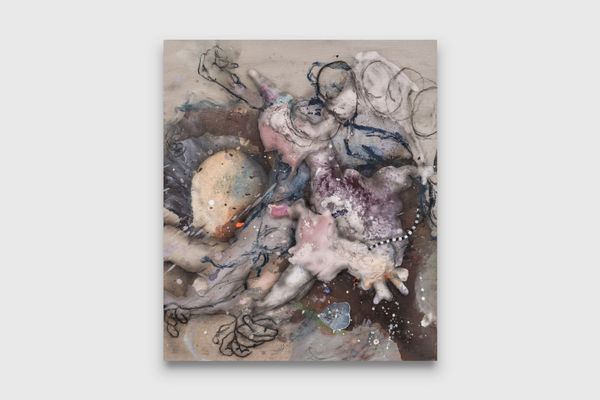 Nick Modrzewski The Academy, 2025 acrylic and charcoal on linen 70 x 60 cm 27 1/2 x 23 5/8 in