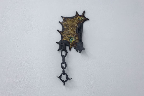 Katja Farin Votive, 2023 ceramic, glaze 18 x 25.5 x 3.8 cm 7 x 10 x 1 1/2 inches