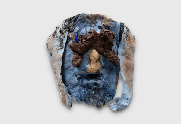 Nick Modrzewski Acrobat, 2026 foldable plastic, epoxy resin, acrylic paint, Chicago screws 25 x 24 x 13 cm 9 7/8 x 9 1/2 x 5 1/8 in