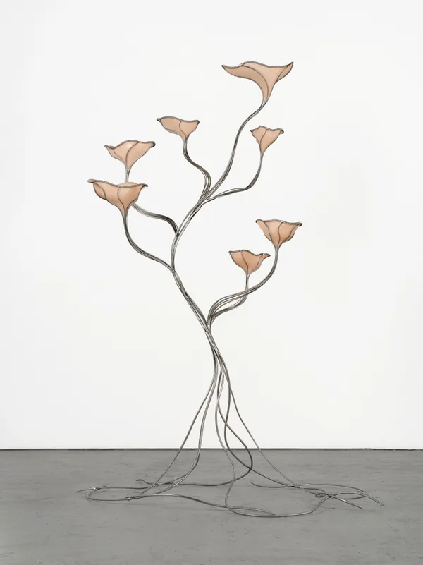 Steven Bellosguardo As I stagnate, I ponder silent waters, 2024 stainless steel, silicone 180 x 120 x 85 cm 70 7/8 x 47 1/4 x 33 1/2 in