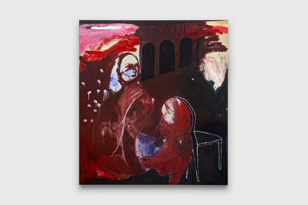 Renée Estée Soul Collision with Comet Hale-Bopp, 2025 synthetic polymer paint, oil paint on canvas 166 x 150 cm 65 3/8 x 59 in