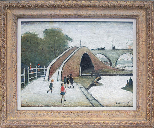 L.S Lowry, A Footbridge, 1944