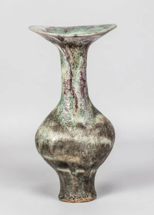 Lucie Rie, Tall Stoneware Bottle