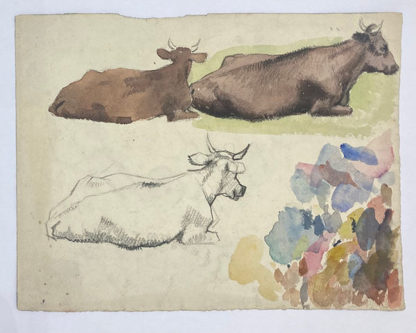 Pierre Adolphe Valette, Resting Cows 4