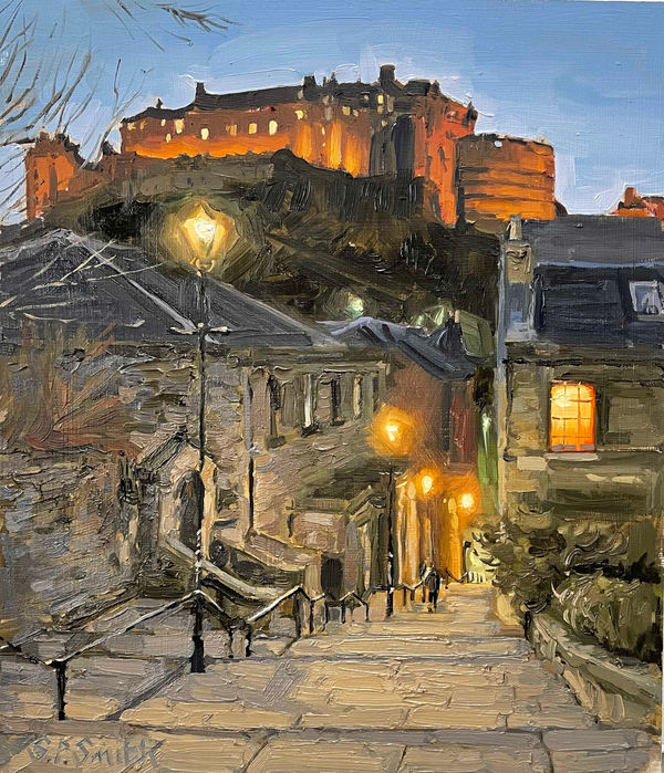 Steven Smith, Edinburgh Castle from the Vennel Steps