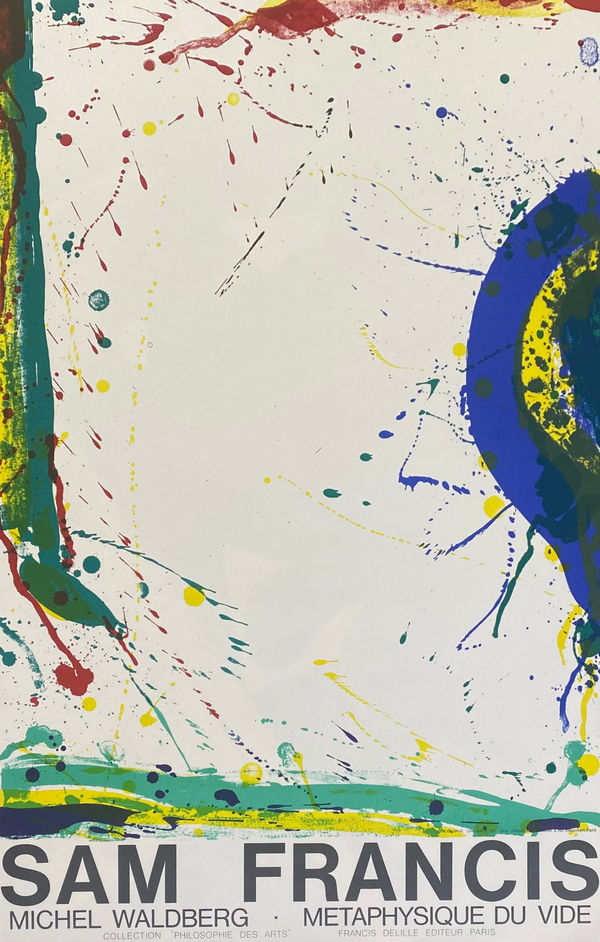 Francis, Sam, Plakat zu Michel Waldberg — Metaphysique du Vide — Delille Paris, 1987