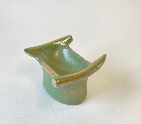 Ruth King, Small Green Oval with Curved Spurs
