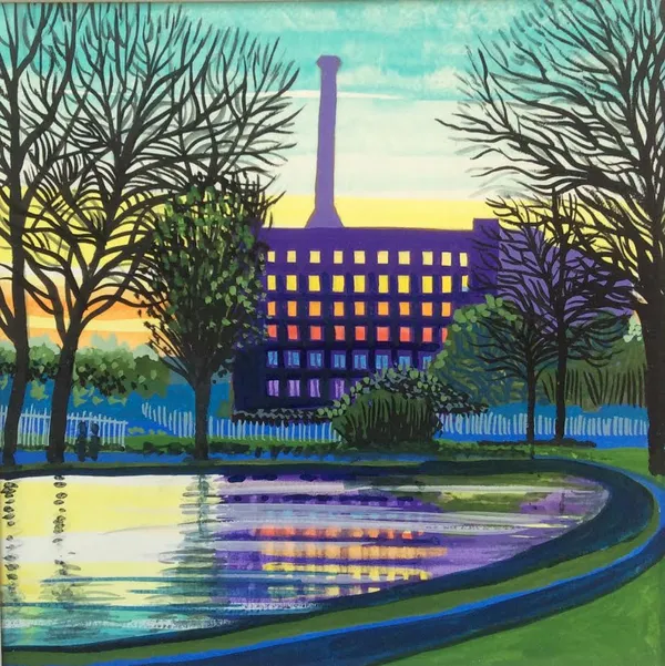 Jean Hobson, Victoria Mill (Study in Purple), 2020