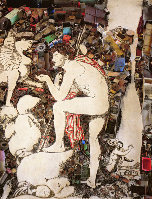 Vik Muniz - Oedipus and Sphinx, after Jean Auguste Dominique Ingres (Pictures of Junk), 2006