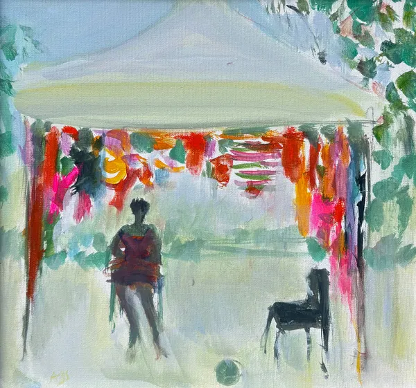 Ann Shrager, Selling Sarongs (Hungerford Gallery)