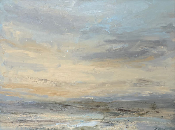 Louise Balaam - Quiet Sunset, Pale Gold (Hebrides) (London Gallery)