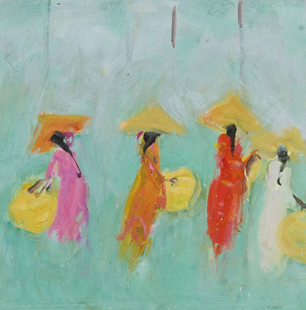 Ann Shrager, Four Tea Pickers