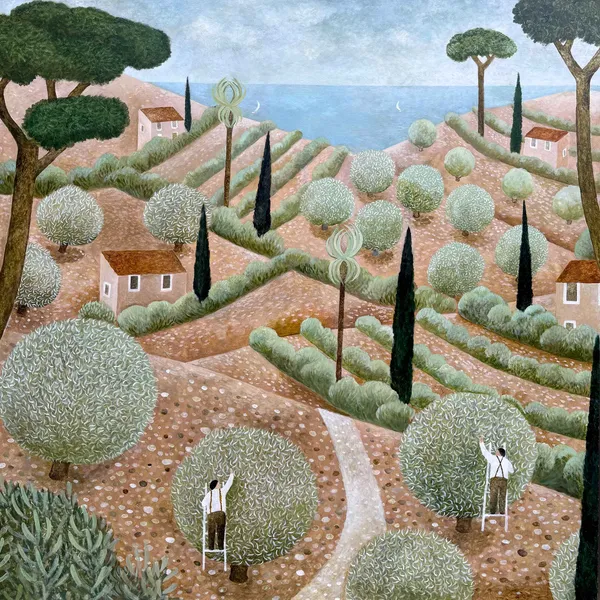 Sarah Bowman, Palm Trees and Olive Groves (Hungerford Gallery)