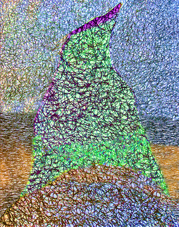 Kaethe Kauffman Elf Tree , 2024 Ink on Archival Paper 14”x11”