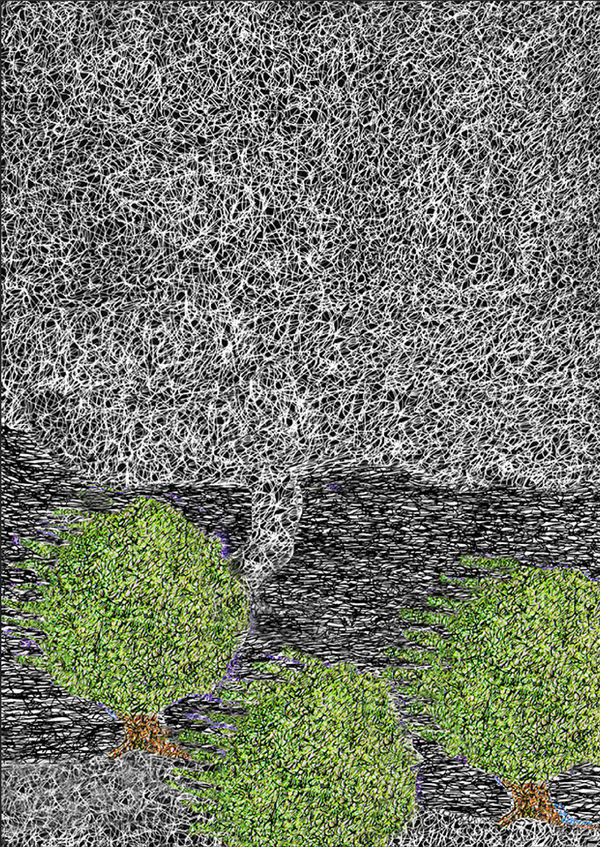 Kaethe Kauffman Spirit Tree , 2024 Ink on Archival Paper 14”x11”