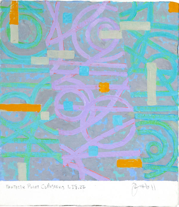 Jim Holl, Particle Point Collisions 1.28.22, 2022