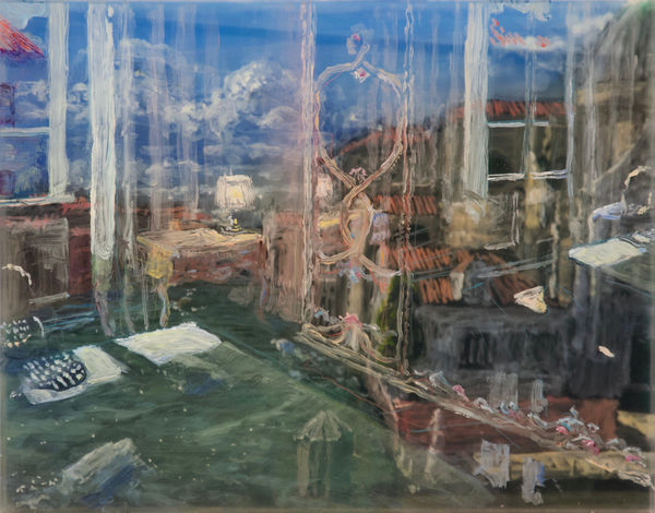 Martin Weinstein, Grand Canal, Huge Rococo Mirror, Inside Over Outside, 2022