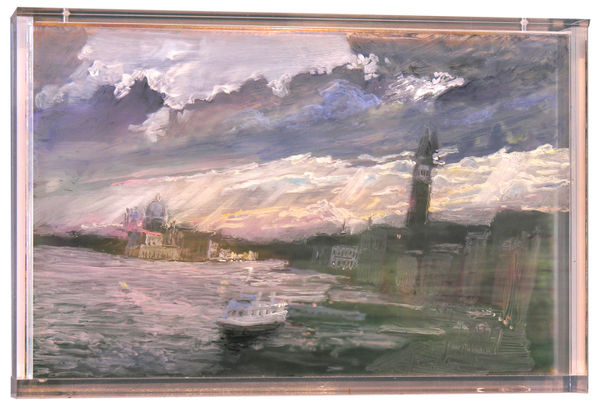 Martin Weinstein Venice, Stormy Evenings , 2019 acrylic on multiple acrylic sheets 11 x 13 ½ x 2 ½ inches