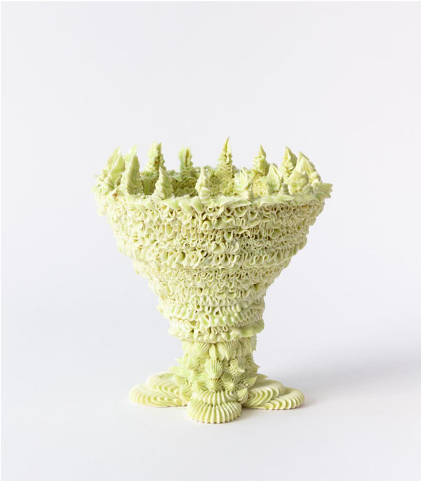 Ebony Russell, Suspiciously Beautiful: Lime Layer Vase, 2025