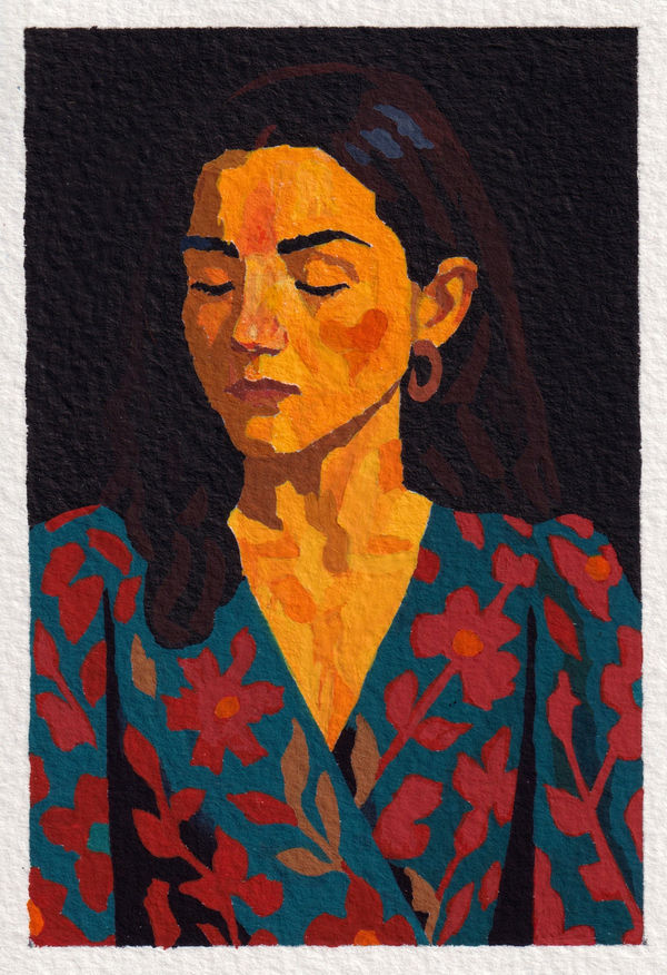 Charles Moxon, Woman in an Autumn Dress, 2025