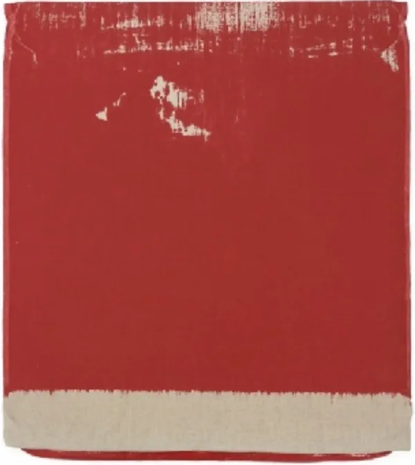 Analia Saban, Pressed Paint (Cadmium Red), 2017