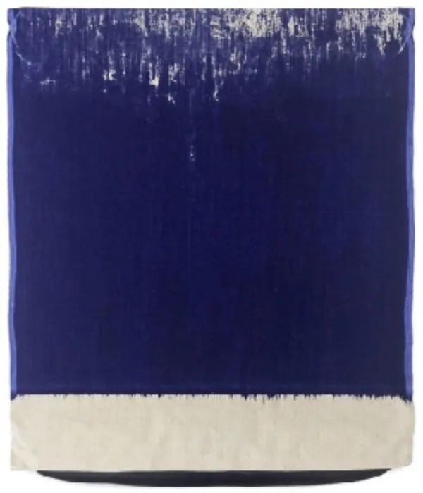 Analia Saban, Pressed Paint (Ultramarine Blue), 2017