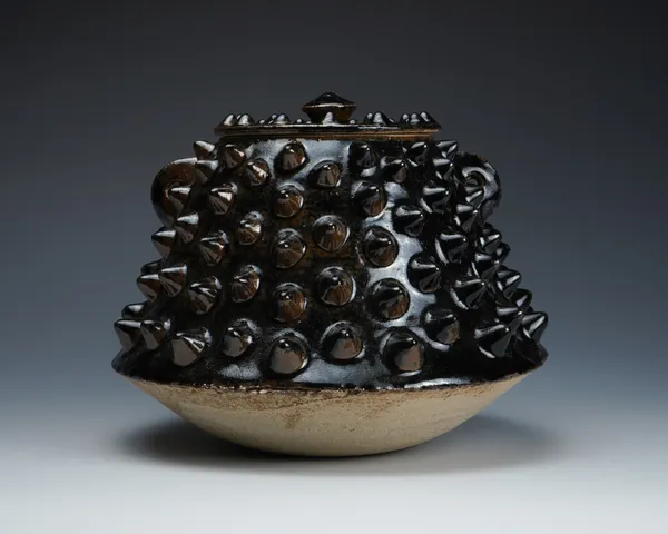Kawai Takeichi 河井 武一 Black jujube-shaped water jar