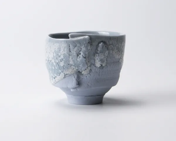 Kato Mami 加藤真美, Sake cup with blue ash glaze 8, 2025
