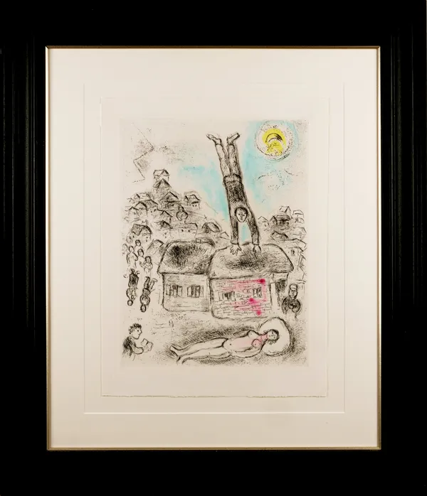 Marc Chagall Ce lui qui dit les choses sans rien dire , 1975/6 Original Etching & Aquatint Paper size : 36 x 47cm