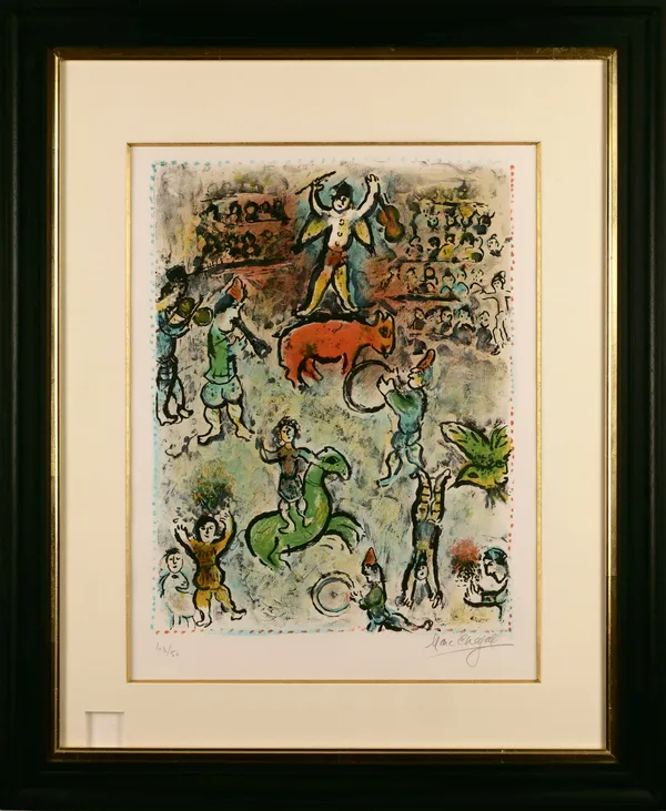Marc Chagall La Parade au Cirque , 1980 Original Lithograph, 43.2 x 33 cm