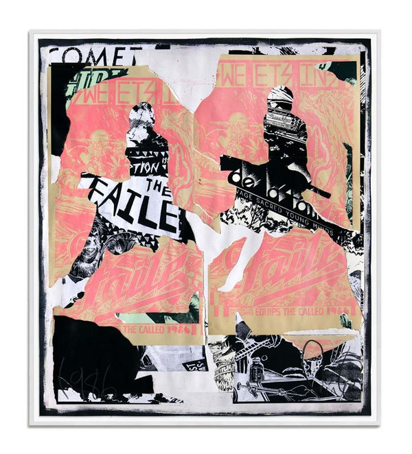 Faile Sweets de la FAILE Acrylic, Silkscreen Ink and Spraypaint on Paper 127 x 145 cm 50 x 57 in.