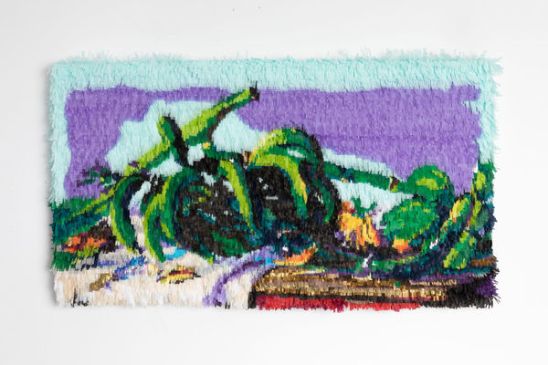 Justin Favela, Still Life with Plantains and Bananas, After Francisco Oller (1893), 2022