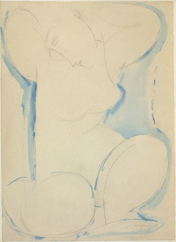 Amédéo MODIGLIANI, Cariatide agenouillée, 1914