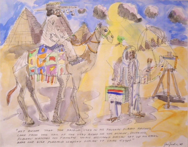 Joe Zucker UNTITLED (NOT AWARE THAT THE BRISTLES...), 1996 watercolor and ink on paper 18 x 24 inches