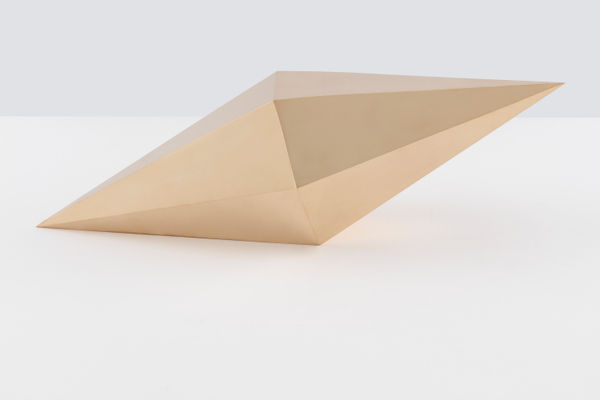 Jorinde Voigt Integral (Polyhedron, 6 pointed dipyramid), 2018 cast bronze, chased and polished, waxed 19 11/16 x 6 9/16 x 6 5/8 in (50 x 16.7 x 16.8 cm)