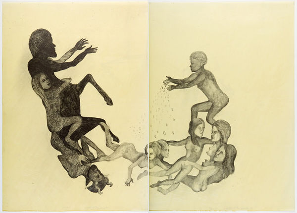 Sandra Vásquez de la Horra Entre el cielo y la tierra (Between heaven and earth), 2012 graphite and wax on paper 39 3/8 x 55 1/8 in 100 x 140 cm