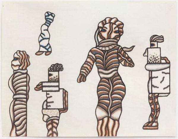 Ray Yoshida Untitled, c. 1972 felt-tipped colored pen collage on paper 8 1/2 x 11 in 21.6 x 27.9 cm