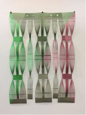 Johnathan Payne Watermelon (Akrum doing a handstand), 2017 hand-cut and shredded matte photograph and adhesive 54 1/2 x 38 3/4 in 138.4 x 98.4 cm